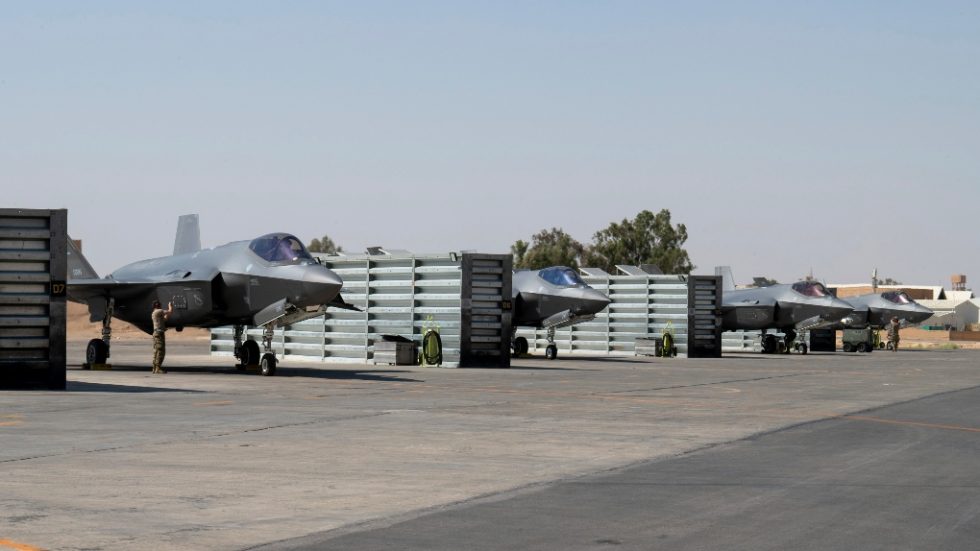U.S. Air Force F-35A Lightning II μαχητικά σε "απροσδιόριστη" τοποθεσία στη Μέση Ανατολή